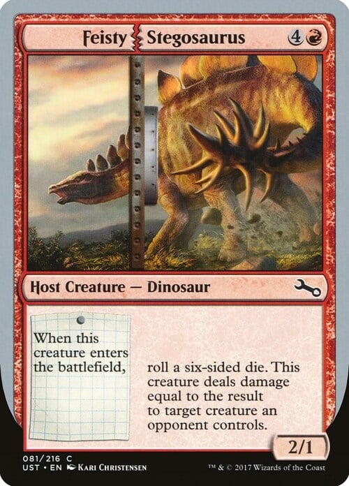 Feisty Stegosaurus Card Front