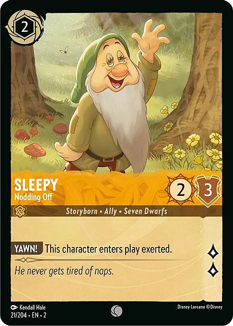 Sleepy - Nodding Off Card Front