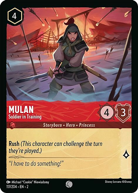 Mulan - Soldier in Training Card Front