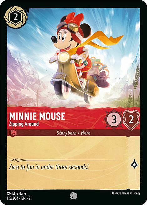 Minnie Mouse - Zipping Around Card Front