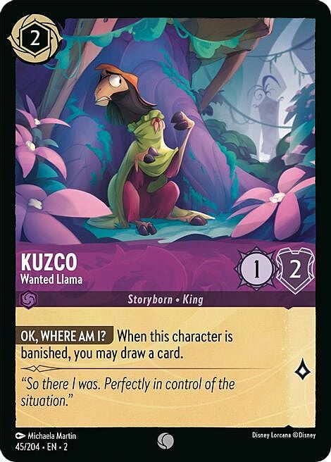 Kuzco - Wanted Llama Card Front