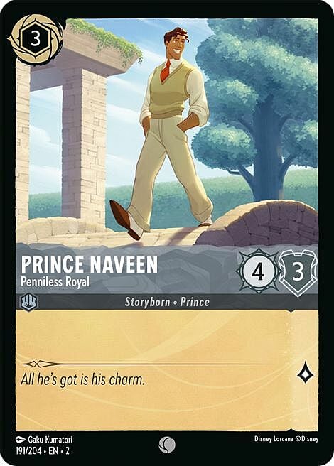 Prince Naveen - Penniless Royal Card Front