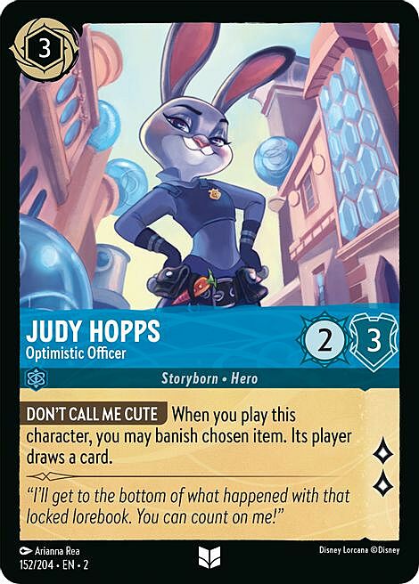 Judy Hopps - Optimistic Officer Card Front