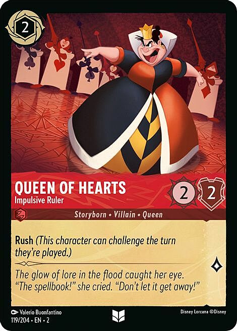 Queen of Hearts - Impulsive Rules Card Front