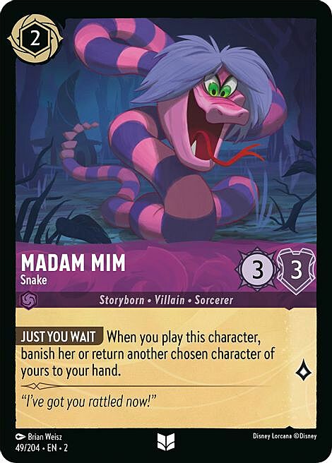 Madam Mim - Snake Card Front