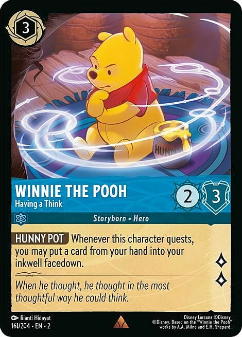 Winnie the Pooh - Having a Think Card Front