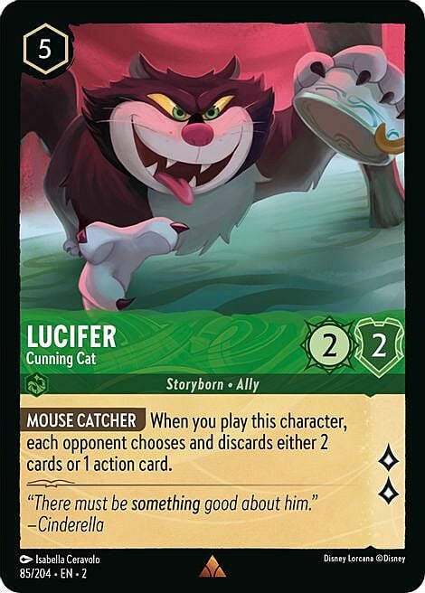 Lucifer - Sneaky Cat Card Front