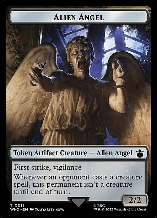 Alien Angel // Dinosaur Card Front