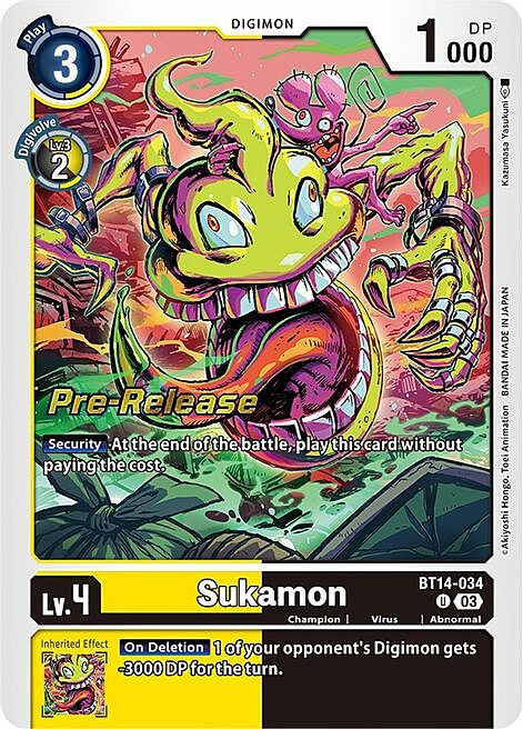 Sukamon Card Front