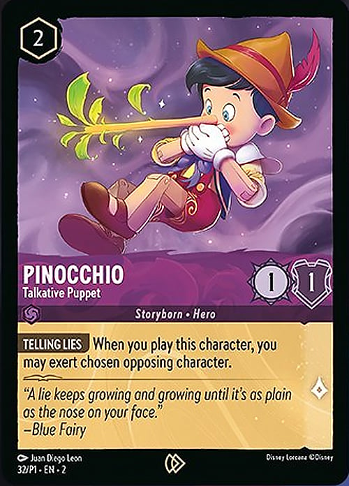 Pinocchio - Talkative Puppet Card Front