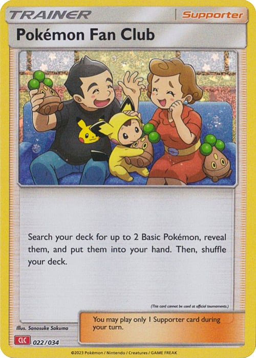 Pokémon Fan Club Card Front
