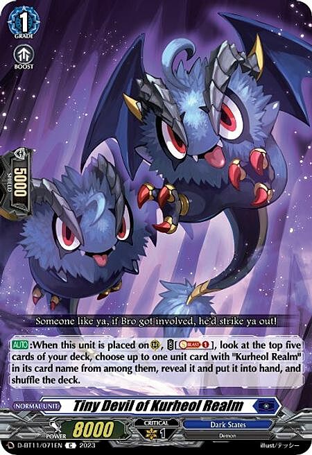 Tiny Devil of Kurheol Realm Card Front