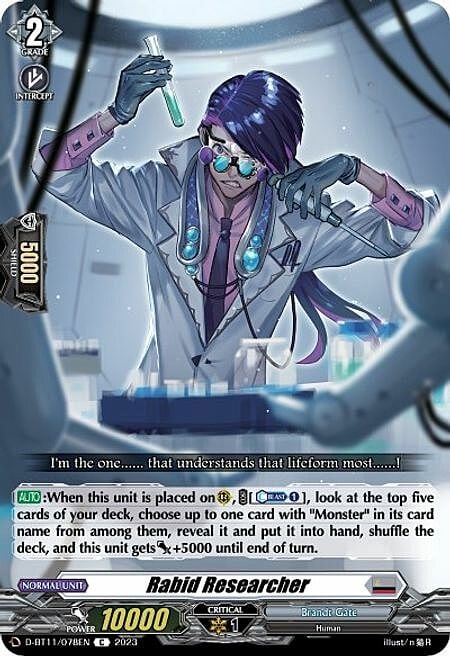 Rabid Researcher Card Front