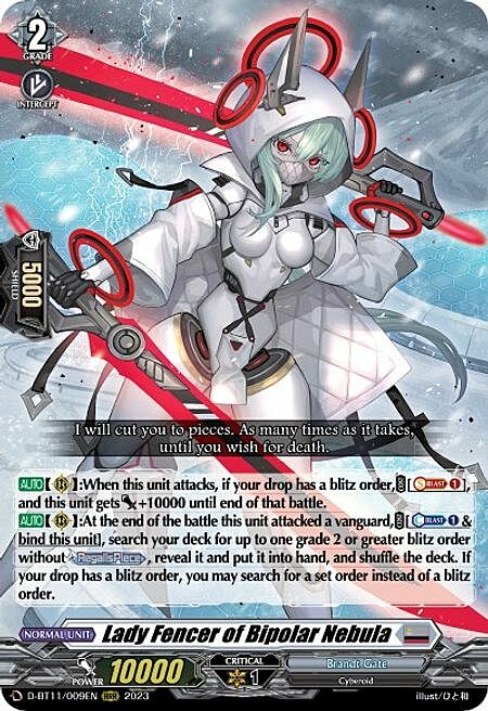 Lady Fencer of Bipolar Nebula Card Front