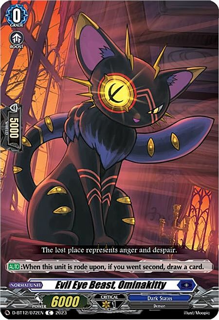 Evil Eye Beast, Ominakitty Card Front