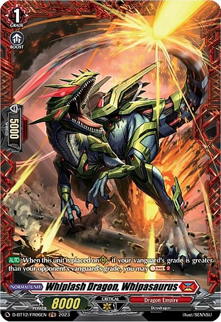 Whiplash Dragon, Whipasaurus Card Front