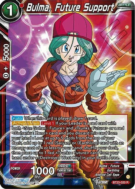 Bulma, Future Support Card Front