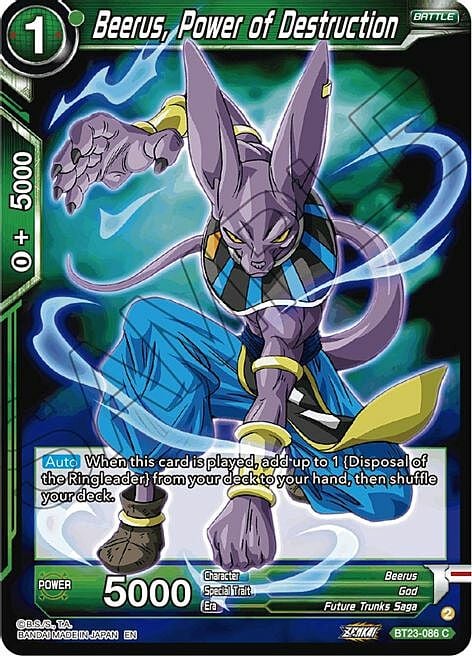 Beerus, Power of Destruction Frente