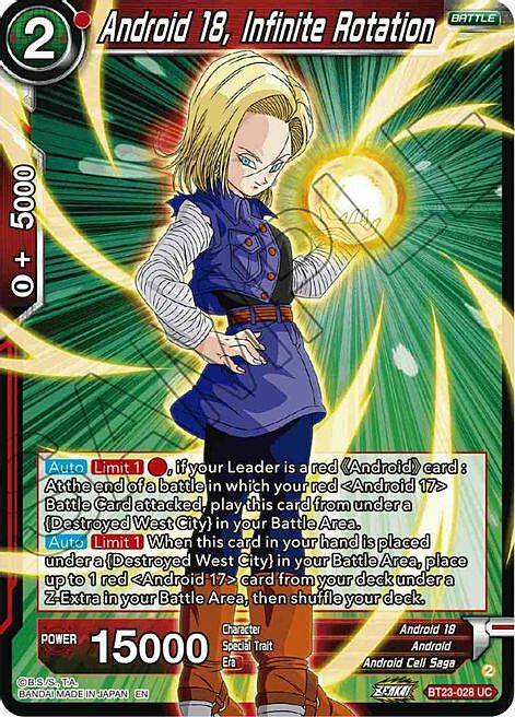 Android 18, Infinite Rotation Card Front