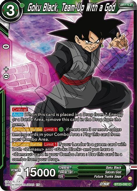 Goku Black, Team-Up With a God Frente