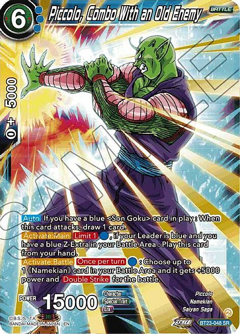 Piccolo, Combo With an Old Enemy Card Front