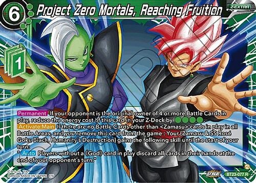 Project Zero Mortals, Reaching Fruition Frente