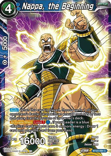 Nappa, the Beginning Frente