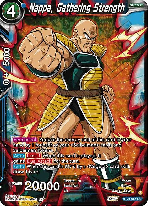 Nappa, Gathering Strength Frente