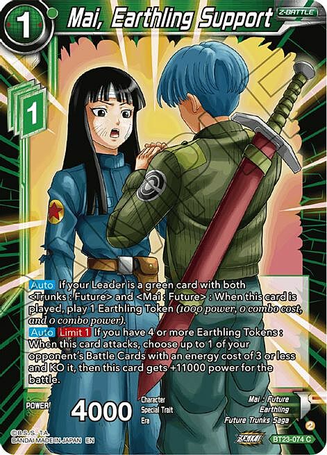 Mai, Earthling Support Card Front