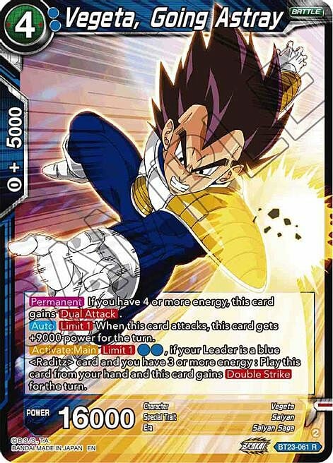 Vegeta, Going Astray Frente