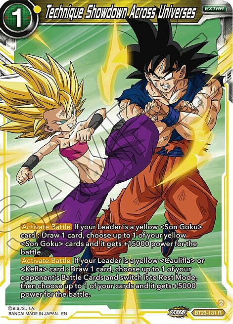 Technique Showdown Across Universes Card Front