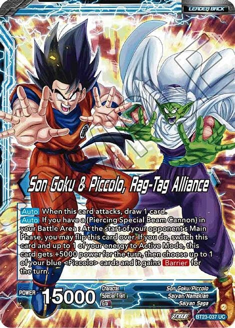 Son Goku // Son Goku & Piccolo, Rag-Tag Alliance Card Front