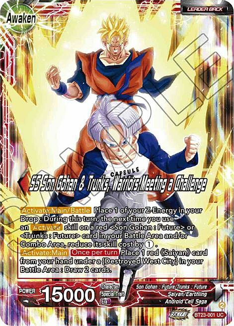 Son Gohan & Trunks // SS Son Gohan & Trunks, Warriors Meeting a Challenge Card Front