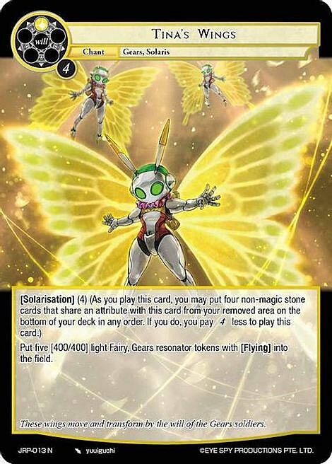 Tina's Wings Card Front