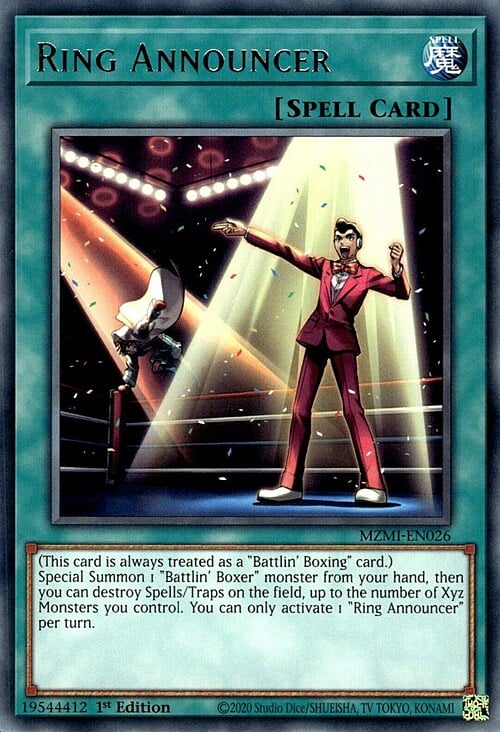 Ring Announcer Card Front