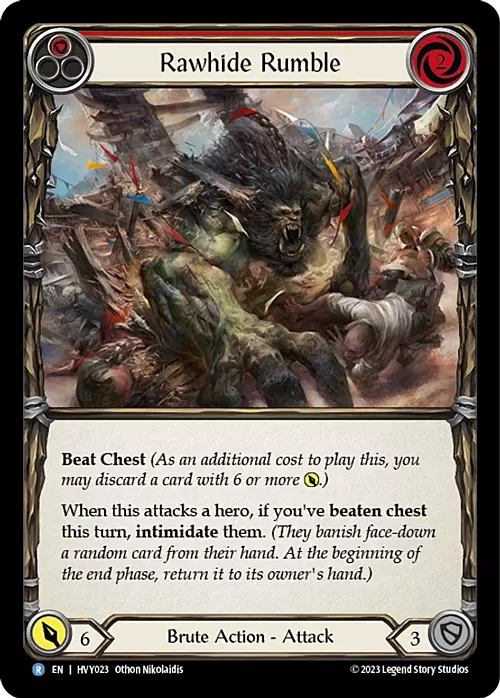 Rawhide Rumble - Red Card Front