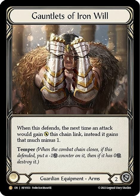 Gauntlets of Iron Will Card Front