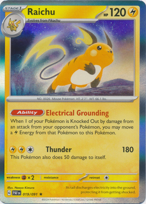 Raichu Card Front