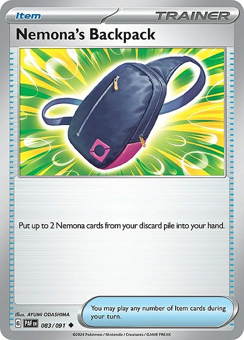 Nemona's Backpack Card Front