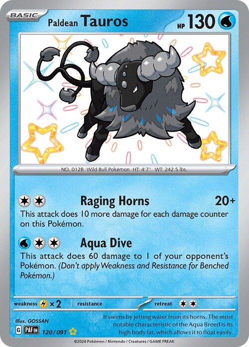 Paldean Tauros Card Front