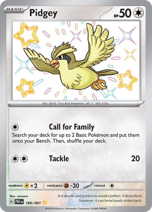 Pidgey Card Front
