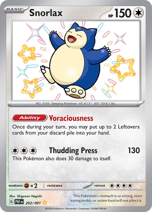 Snorlax Card Front