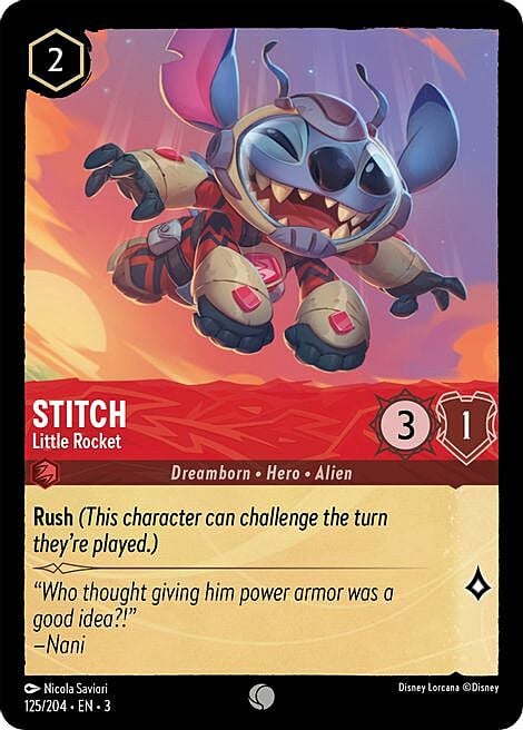 Stitch - Little Rocket Card Front