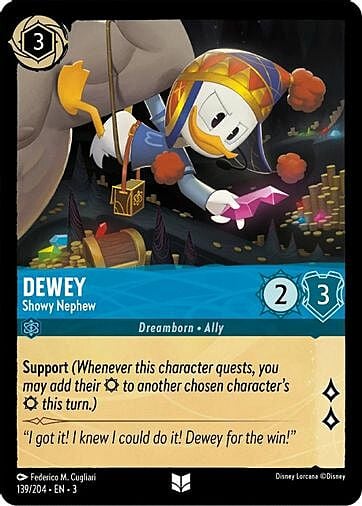 Dewey - Showy Nephew Card Front