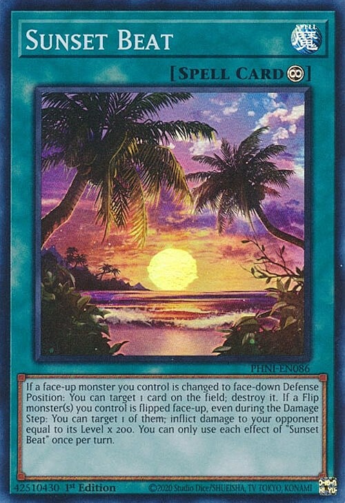 Sunset Beat Card Front