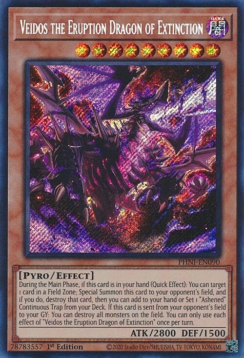 Veidos the Eruption Dragon of Extinction Card Front