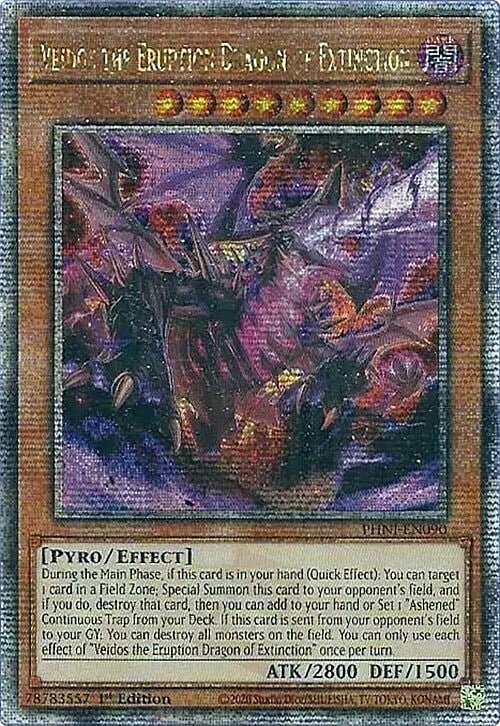 Veidos the Eruption Dragon of Extinction Card Front