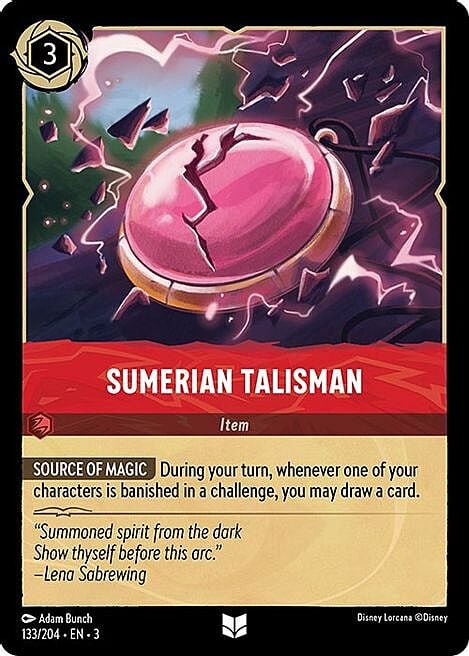 Sumerian Talisman Card Front