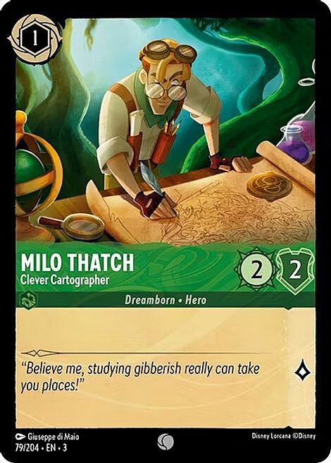 Milo Thatch - Cartografo Brillante Card Front