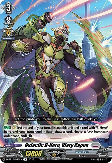 Galactic B-Hero, Viary Capus Card Front